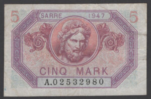 5 Mark Sarre type 1947