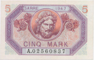 5 Mark Sarre type 1947