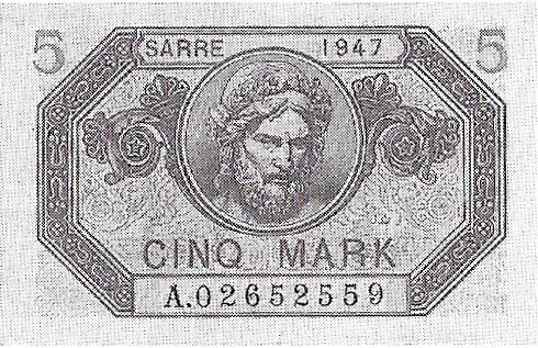 5 Mark Sarre type 1947