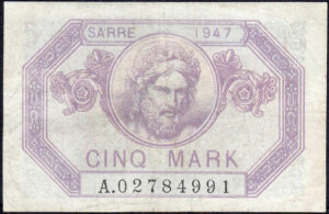 5 Mark Sarre type 1947