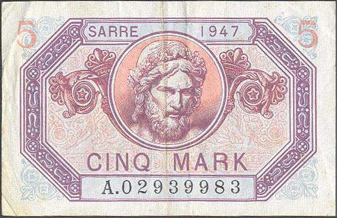 5 Mark Sarre type 1947