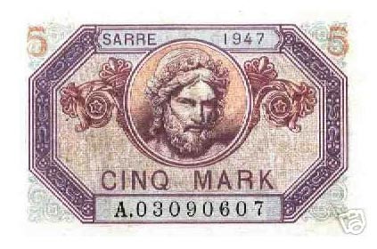 5 Mark Sarre type 1947