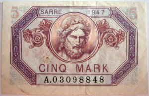 5 Mark Sarre type 1947