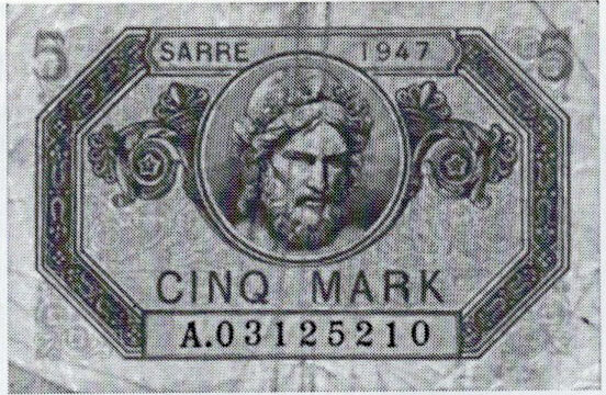 5 Mark Sarre type 1947