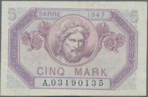 5 Mark Sarre type 1947