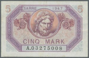 5 Mark Sarre type 1947