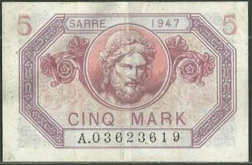 5 Mark Sarre type 1947