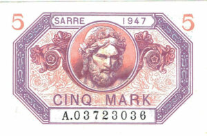 5 Mark Sarre type 1947