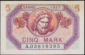 5 Mark Sarre type 1947