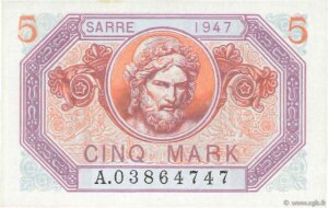 5 Mark Sarre type 1947