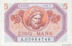 5 Mark Sarre type 1947