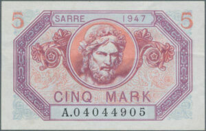 5 Mark Sarre type 1947