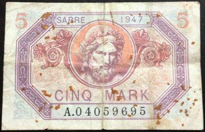 5 Mark Sarre type 1947