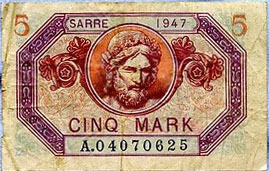 5 Mark Sarre type 1947