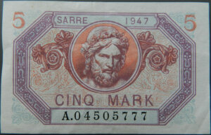 5 Mark Sarre type 1947