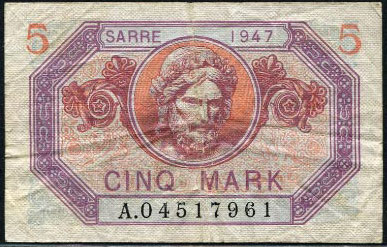 5 Mark Sarre type 1947