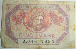 5 Mark Sarre type 1947