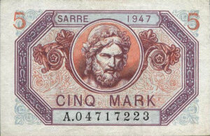 5 Mark Sarre type 1947