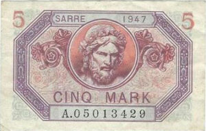 5 Mark Sarre type 1947