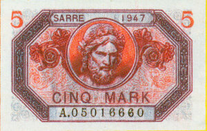 5 Mark Sarre type 1947