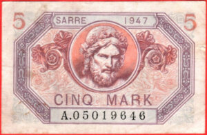 5 Mark Sarre type 1947