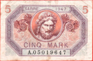 5 Mark Sarre type 1947