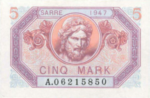 5 Mark Sarre type 1947