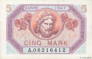 5 Mark Sarre type 1947