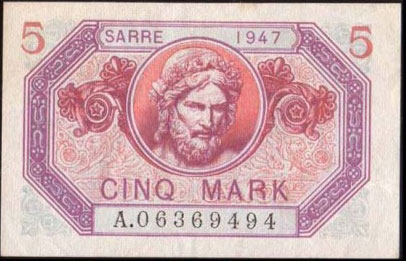 5 Mark Sarre type 1947