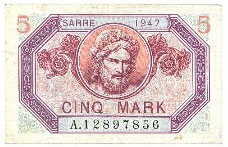 5 Mark Sarre type 1947