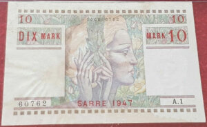 10 Mark Sarre type 1947