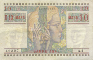 10 Mark Sarre type 1947