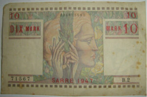 10 Mark Sarre type 1947