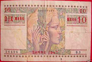 10 Mark Sarre type 1947