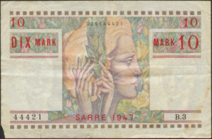 10 Mark Sarre type 1947