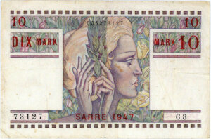 10 Mark Sarre type 1947