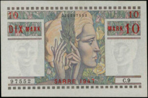 10 Mark Sarre type 1947