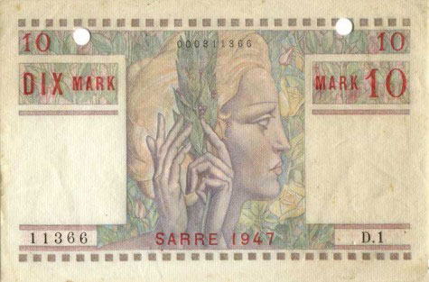 10 Mark Sarre type 1947