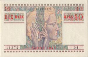 10 Mark Sarre type 1947