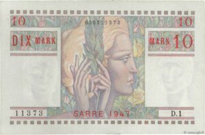 10 Mark Sarre type 1947