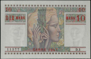 10 Mark Sarre type 1947