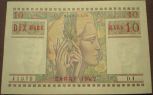 10 Mark Sarre type 1947