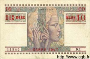 10 Mark Sarre type 1947