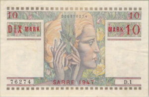 10 Mark Sarre type 1947