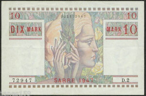 10 Mark Sarre type 1947