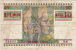 10 Mark Sarre type 1947