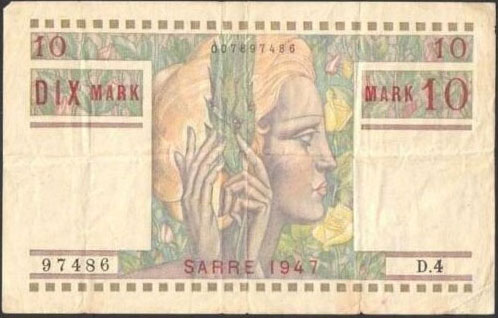 10 Mark Sarre type 1947