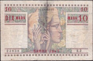 10 Mark Sarre type 1947