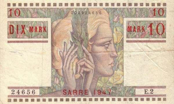 10 Mark Sarre type 1947