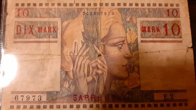 10 Mark Sarre type 1947